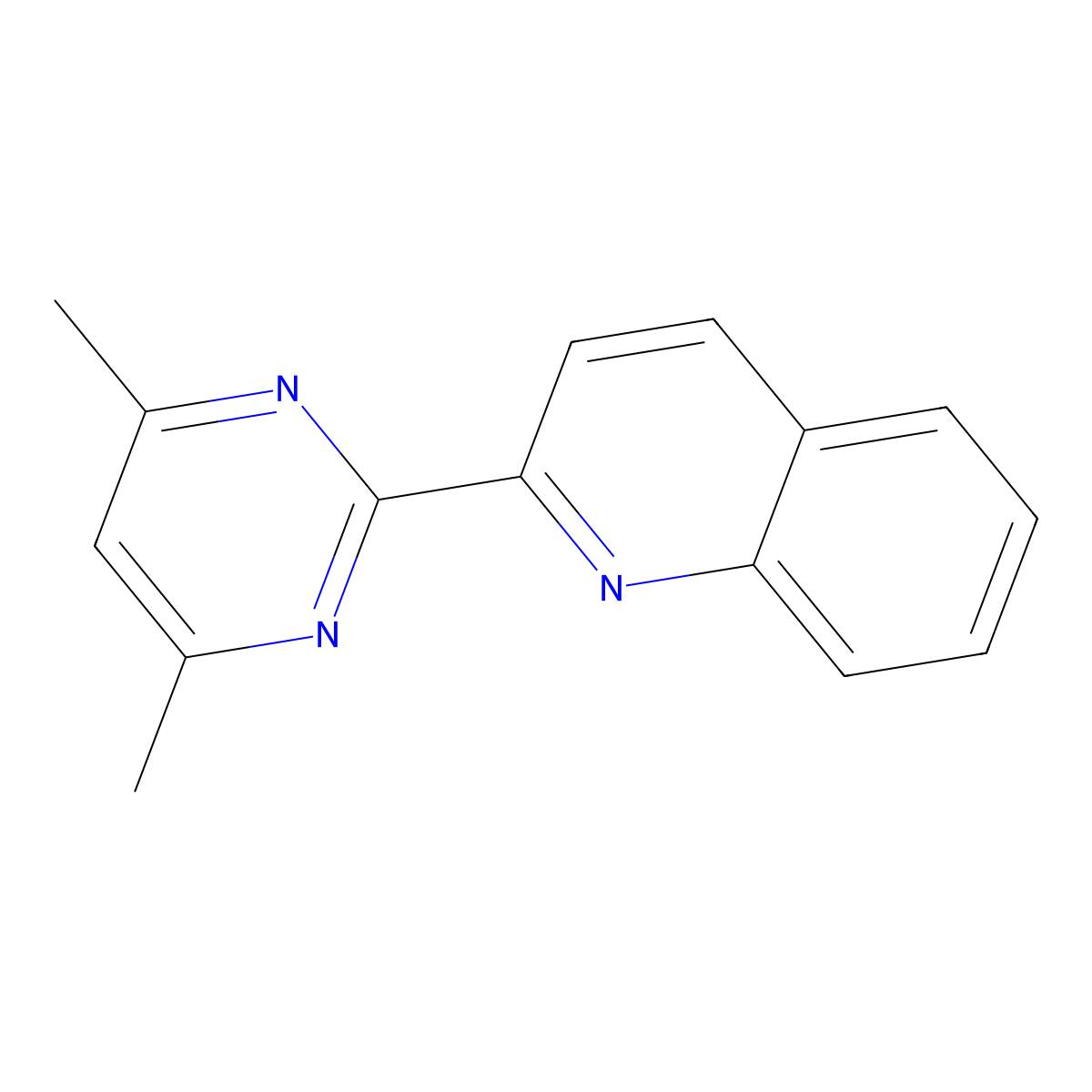 2-(4,6-Dimethylpyrimidin-2-yl)quinoline molecular structure, CAS 123177-22-0