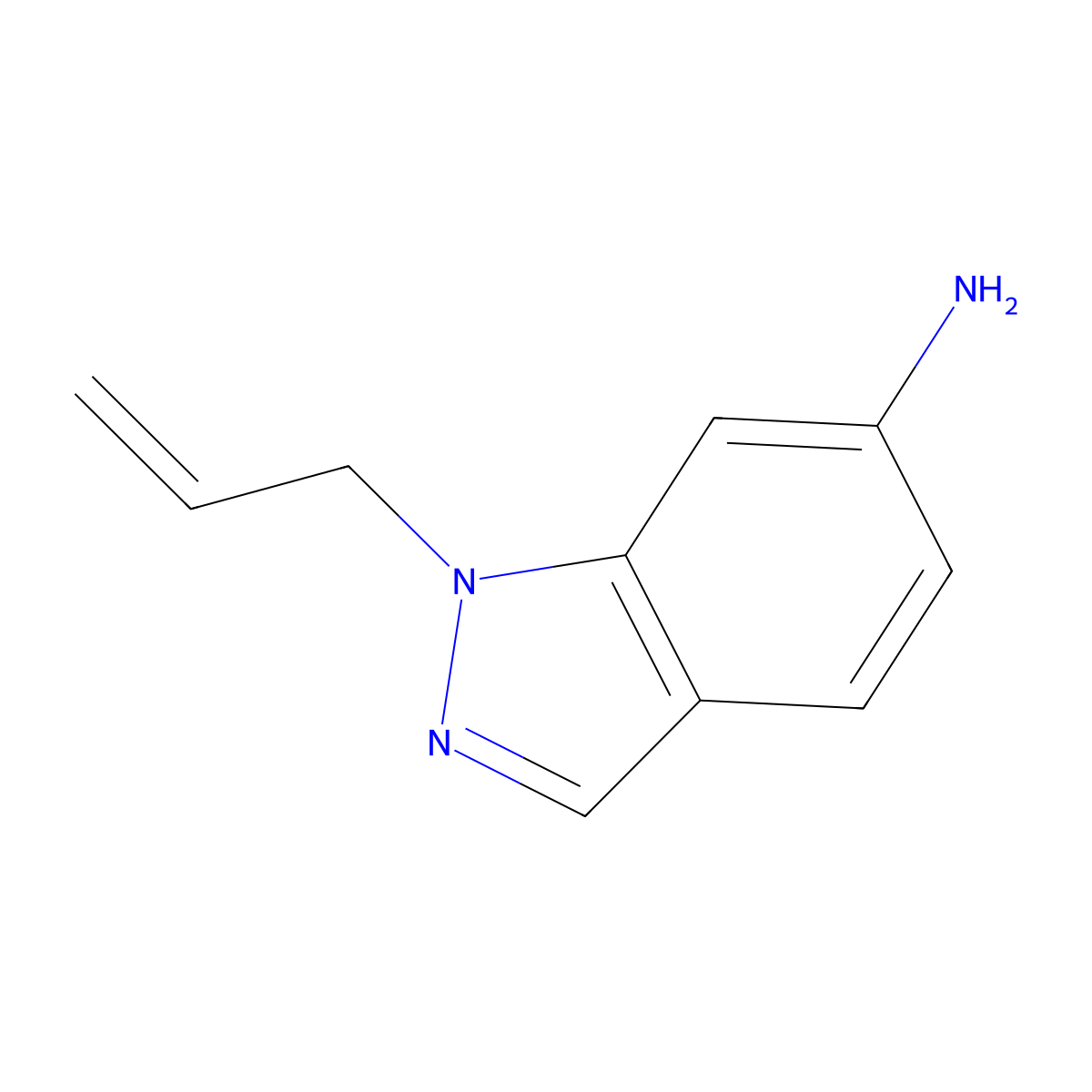 1-(prop-2-en-1-yl)-1H-indazol-6-amine molecular structure, CAS 123177-51-5