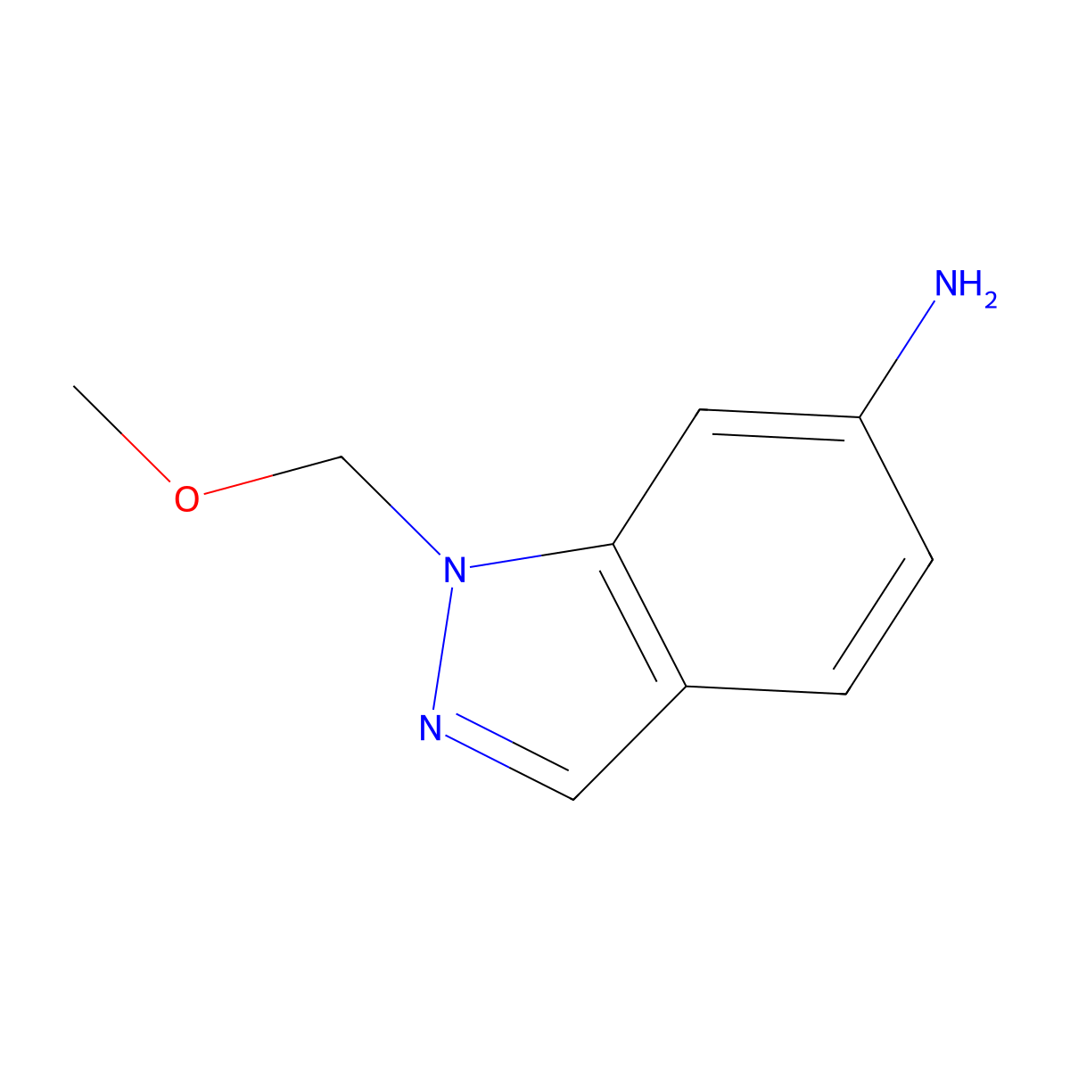 1-(methoxymethyl)-1H-indazol-6-amine molecular structure, CAS 123177-52-6