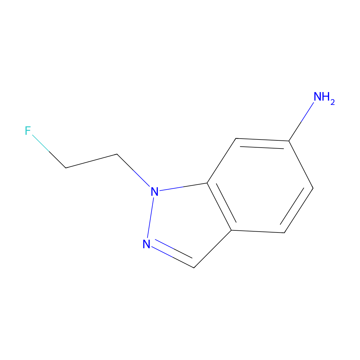 1-(2-Fluoroethyl)-1H-indazol-6-amine molecular structure, CAS 123177-54-8