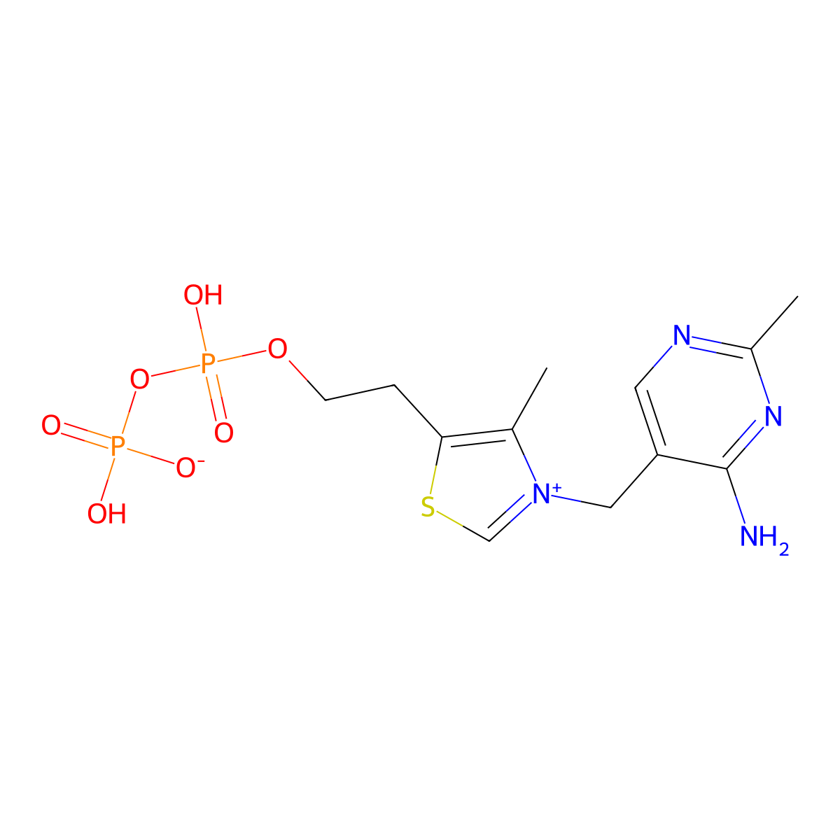 Thiamine Pyrophosphate molecular structure, CAS 12318-71-7
