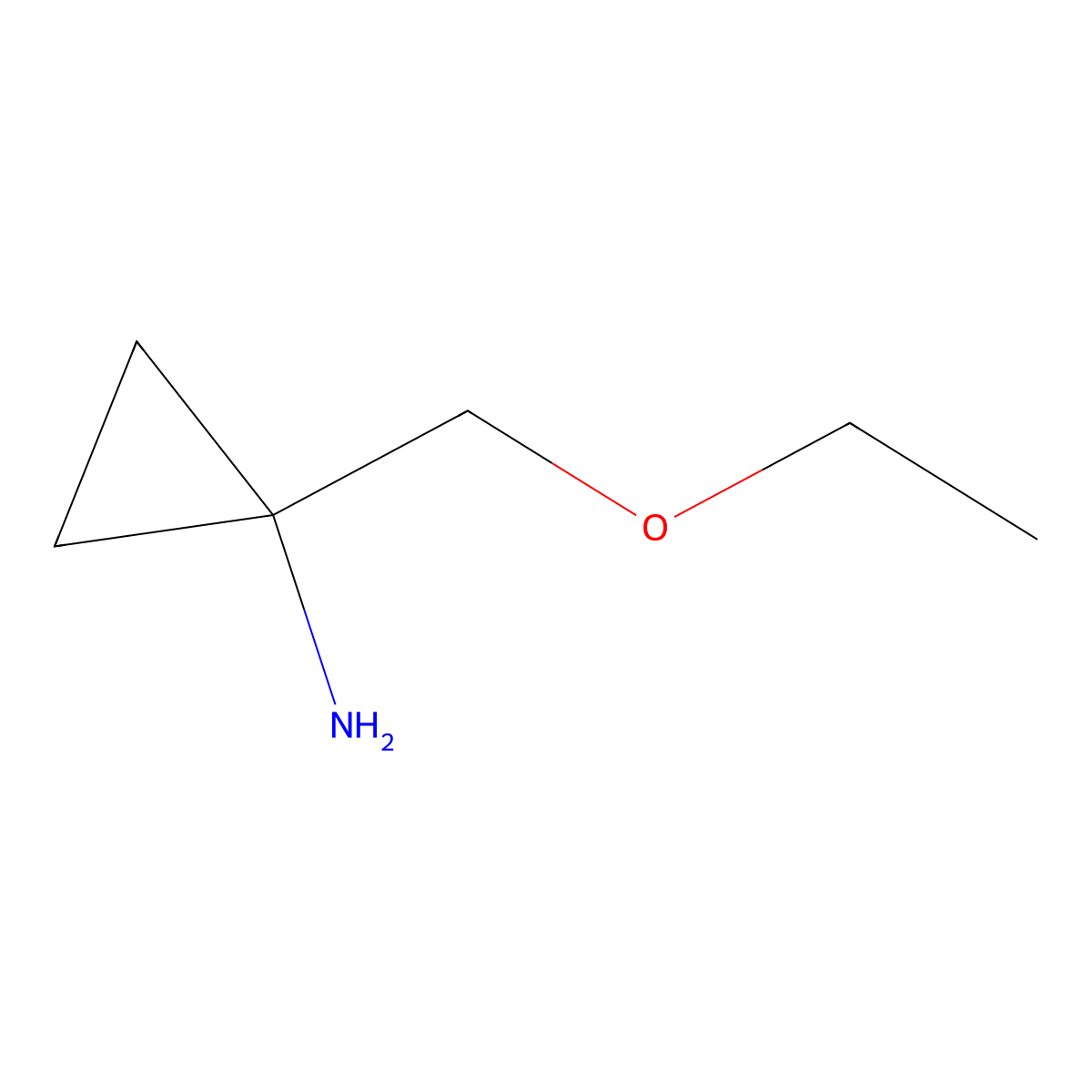 1-(Ethoxymethyl)cyclopropan-1-amine molecular structure, CAS 1231819-49-0