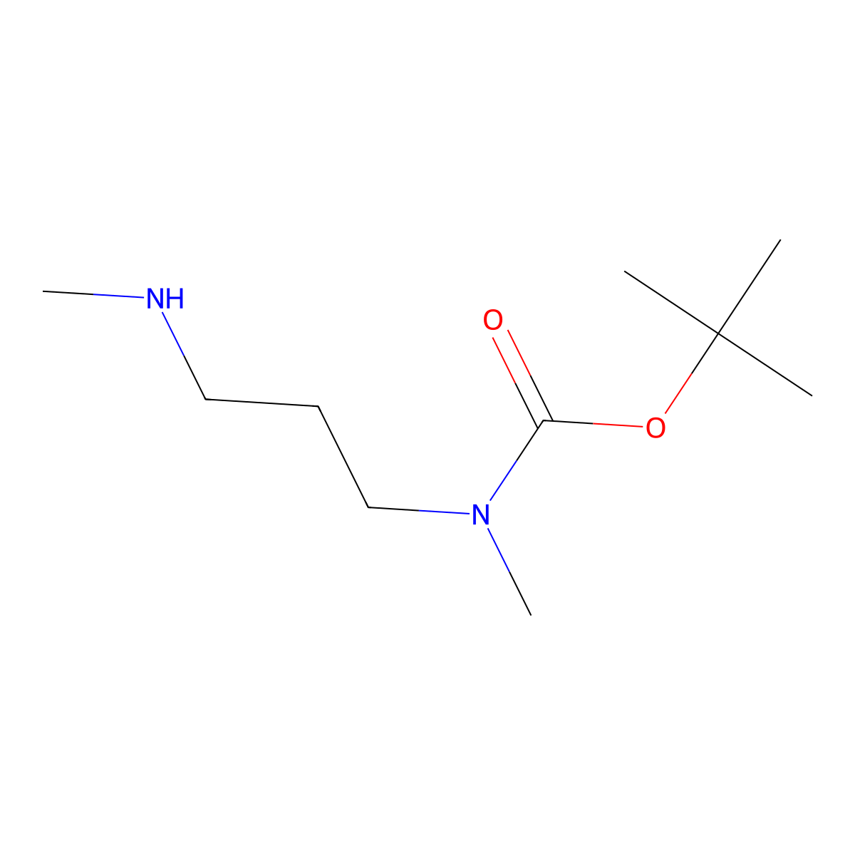 tert-butyl N-methyl-N-(3-(methylamino)propyl)carbamate molecular structure, CAS 123183-72-2