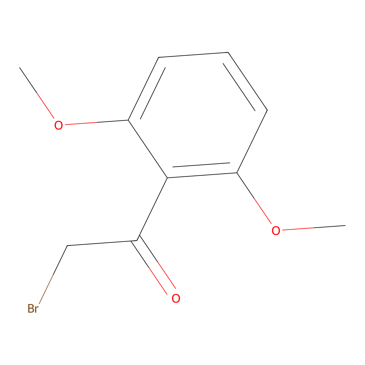 2-Bromo-1-(2,6-dimethoxyphenyl)ethanone molecular structure, CAS 123184-19-0