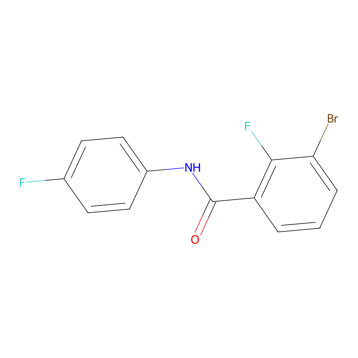 3-bromo-2-fluoro-N-(4-fluorophenyl)benzamide molecular structure, CAS 1231891-87-4