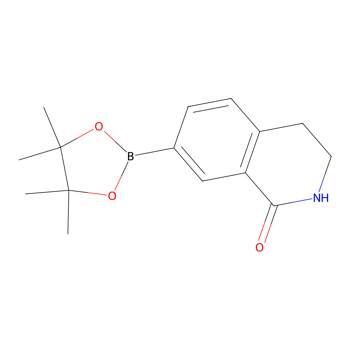 7-(4,4,5,5-Tetramethyl-1,3,2-dioxaborolan-2-yl)-1,2,3,4-tetrahydroisoquinolin-1-one molecular structure, CAS 1231892-74-2