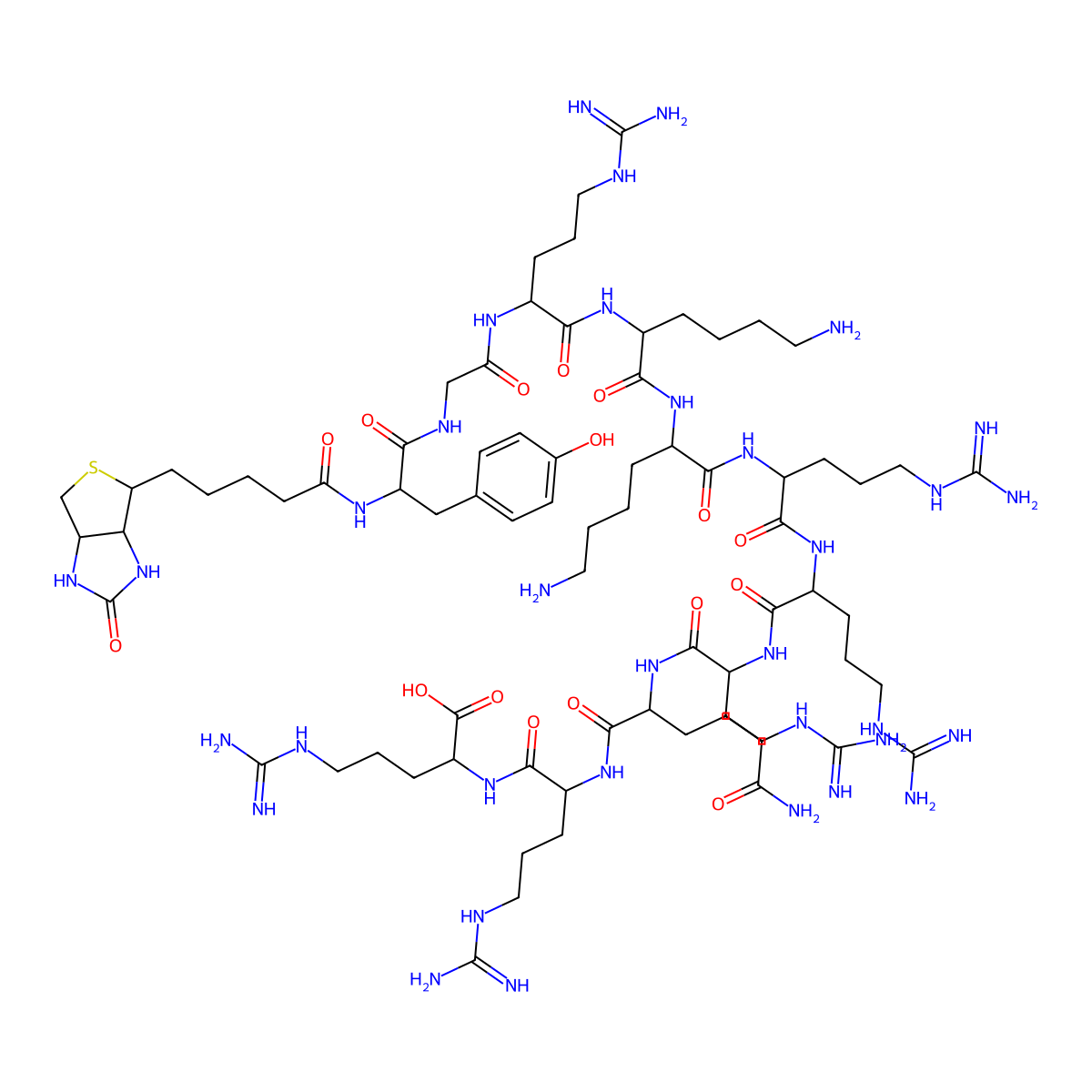 Biotin-TAT (47-57) molecular structure, CAS 1231898-25-1
