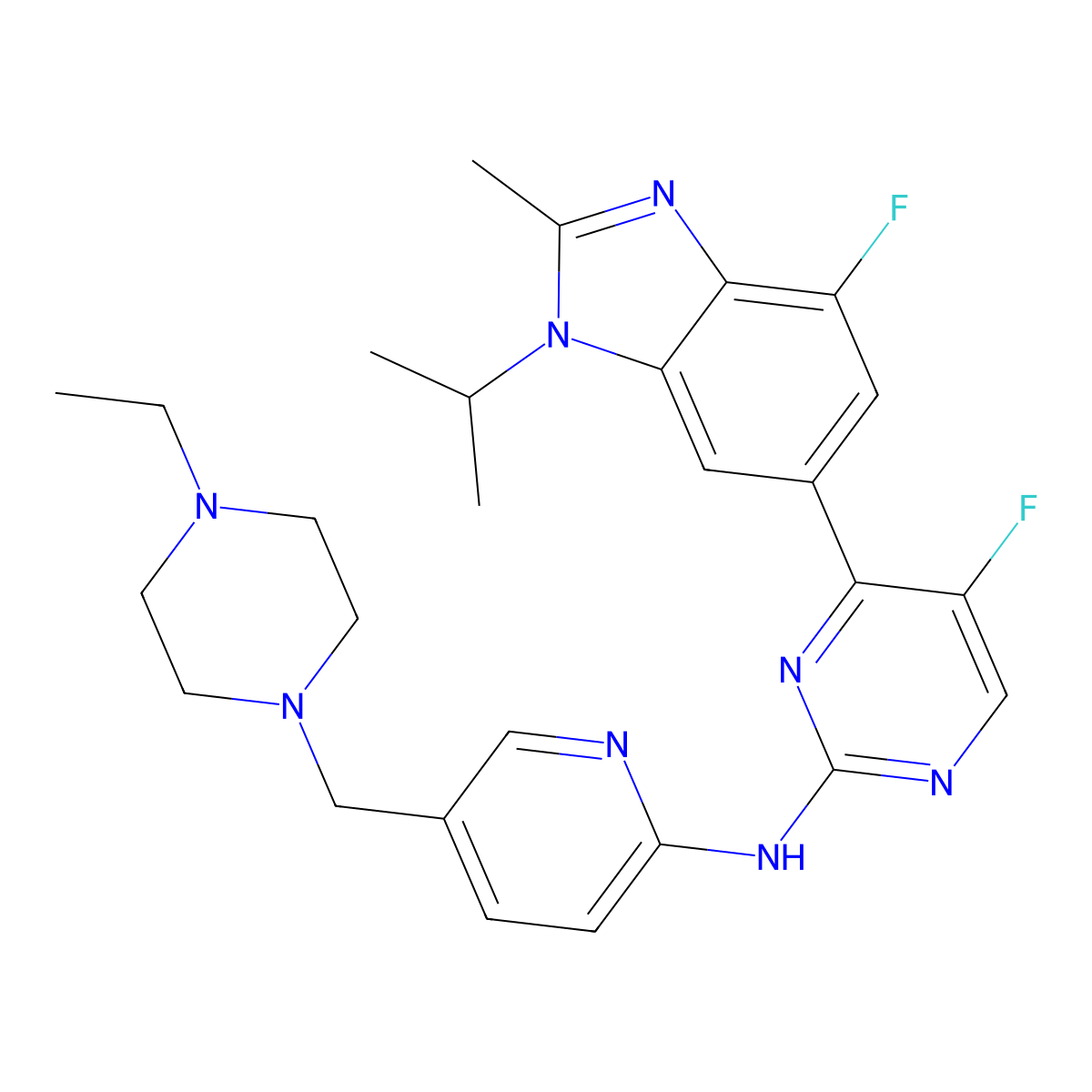 Abemaciclib molecular structure, CAS 1231929-97-7