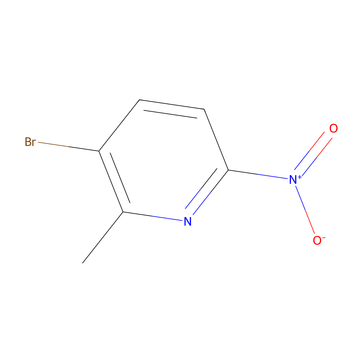 3-Bromo-2-methyl-6-nitropyridine molecular structure, CAS 1231930-13-4