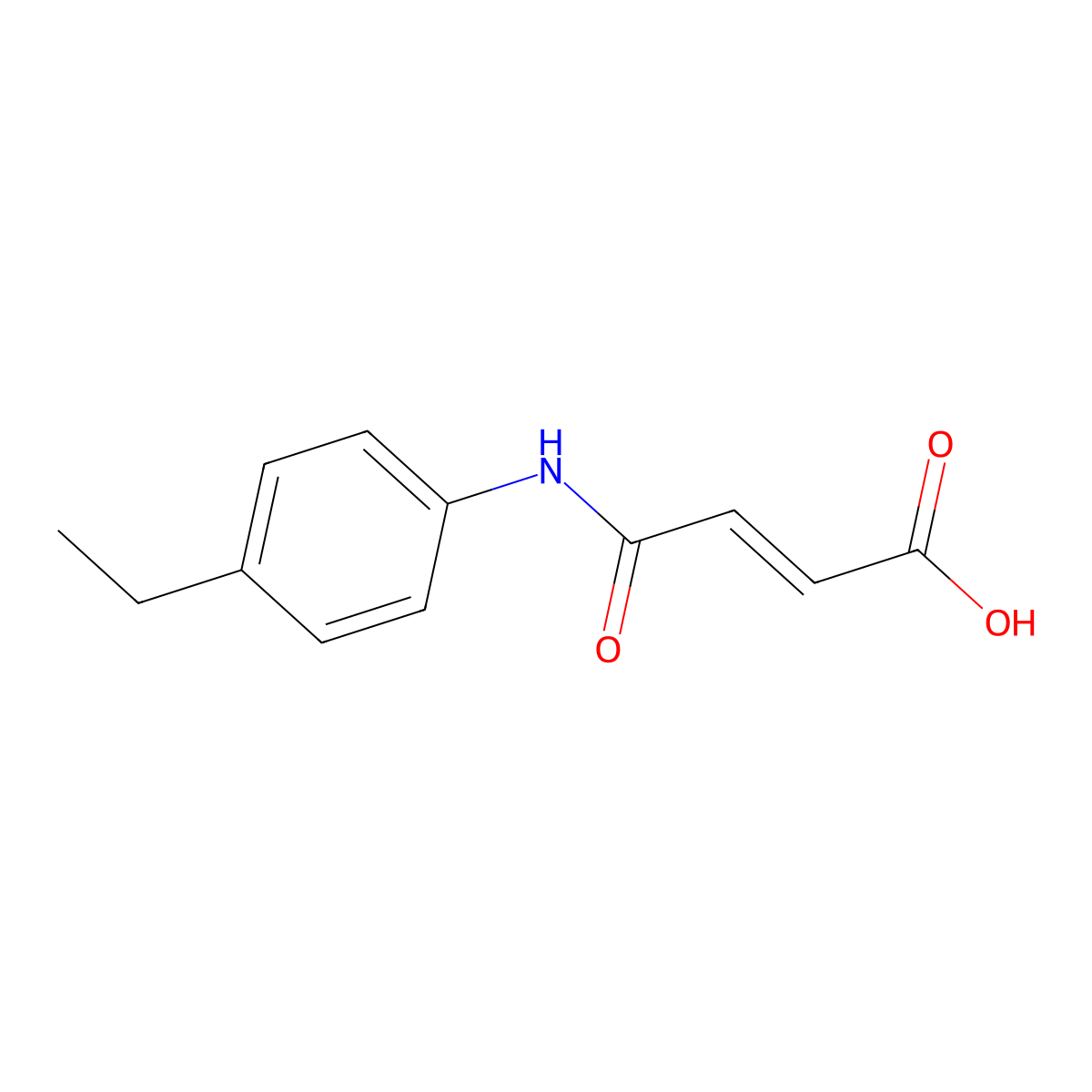 (2E)-3-[(4-ethylphenyl)carbamoyl]prop-2-enoic acid molecular structure, CAS 1231937-73-7