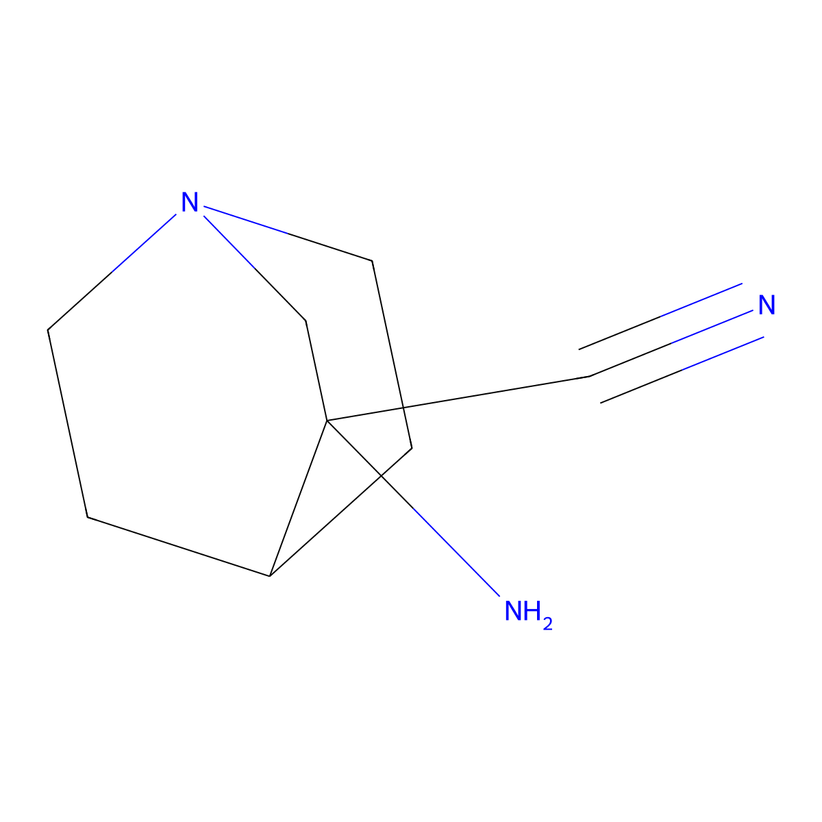 3-Aminoquinuclidine-3-carbonitrile molecular structure, CAS 123194-01-4