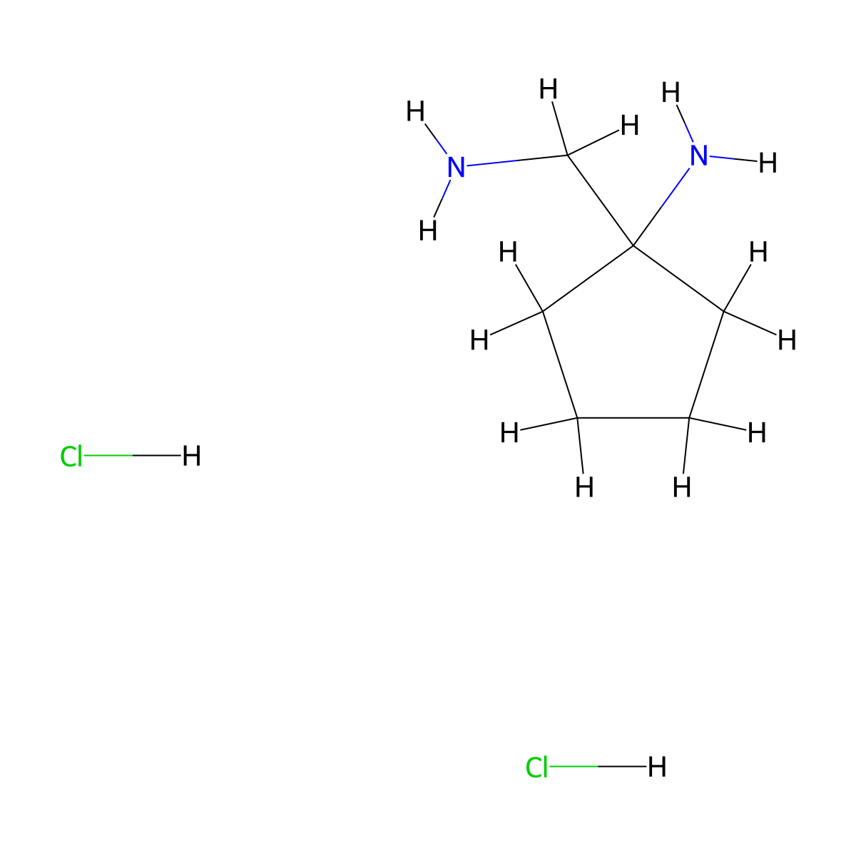 1-(Aminomethyl)cyclopentan-1-amine dihydrochloride molecular structure, CAS 123194-04-7