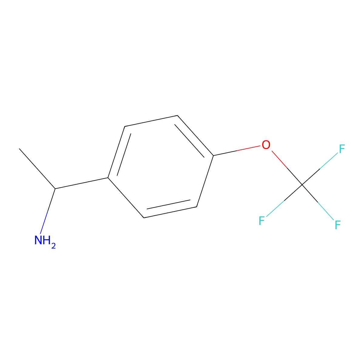 1-[4-(Trifluoromethoxy)phenyl]ethan-1-amine molecular structure, CAS 123195-23-3