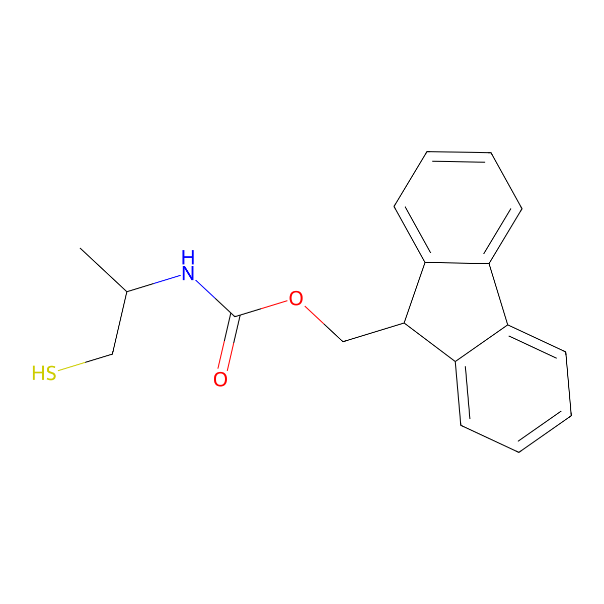 N-Fmoc-(S)-1-mercapto-2-propanamine molecular structure, CAS 1231959-16-2