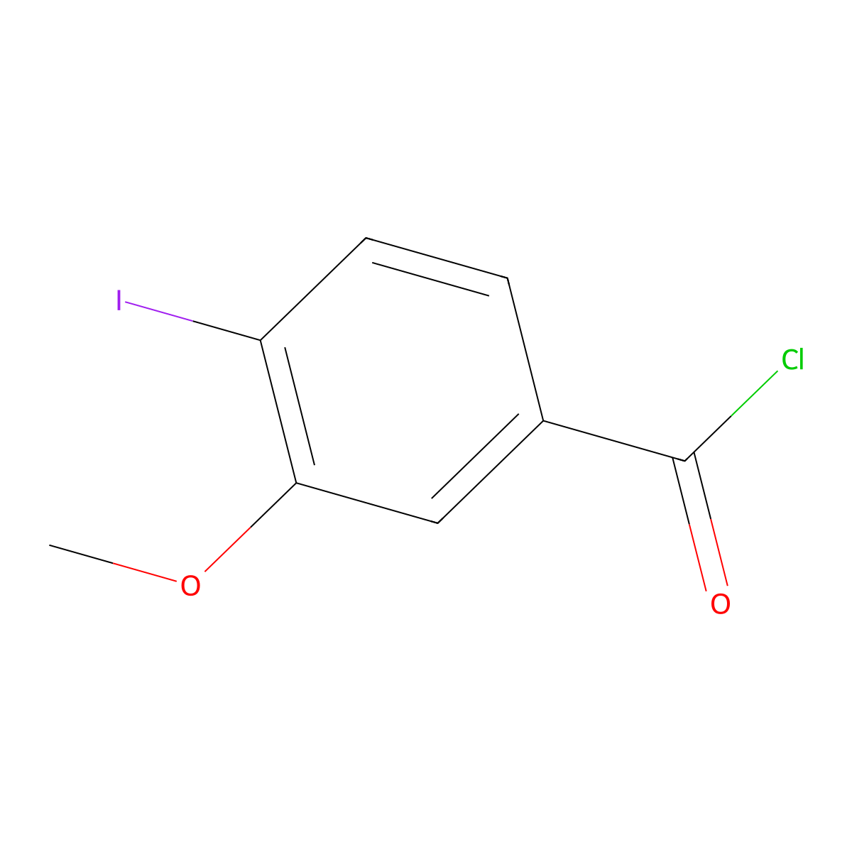 4-Iodo-3-methoxy-benzoyl chloride molecular structure, CAS 1231960-83-0