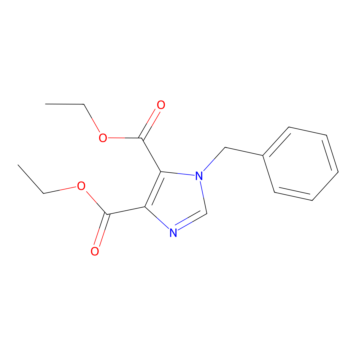 diethyl 1-benzyl-1H-imidazole-4,5-dicarboxylate molecular structure, CAS 1232-51-5