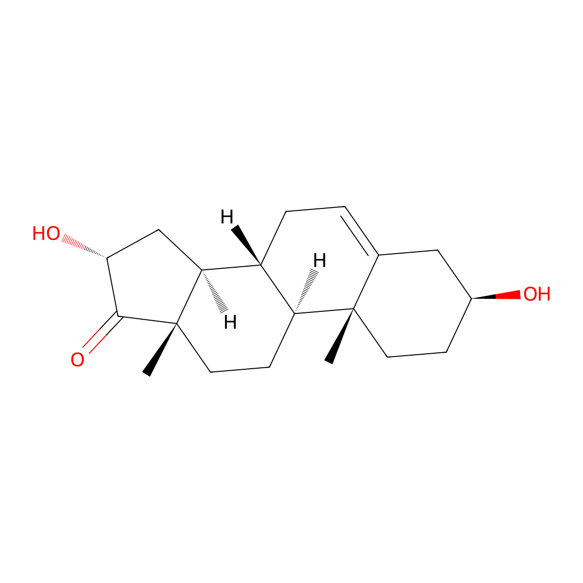 16alpha-Hydroxy-DHEA molecular structure, CAS 1232-73-1