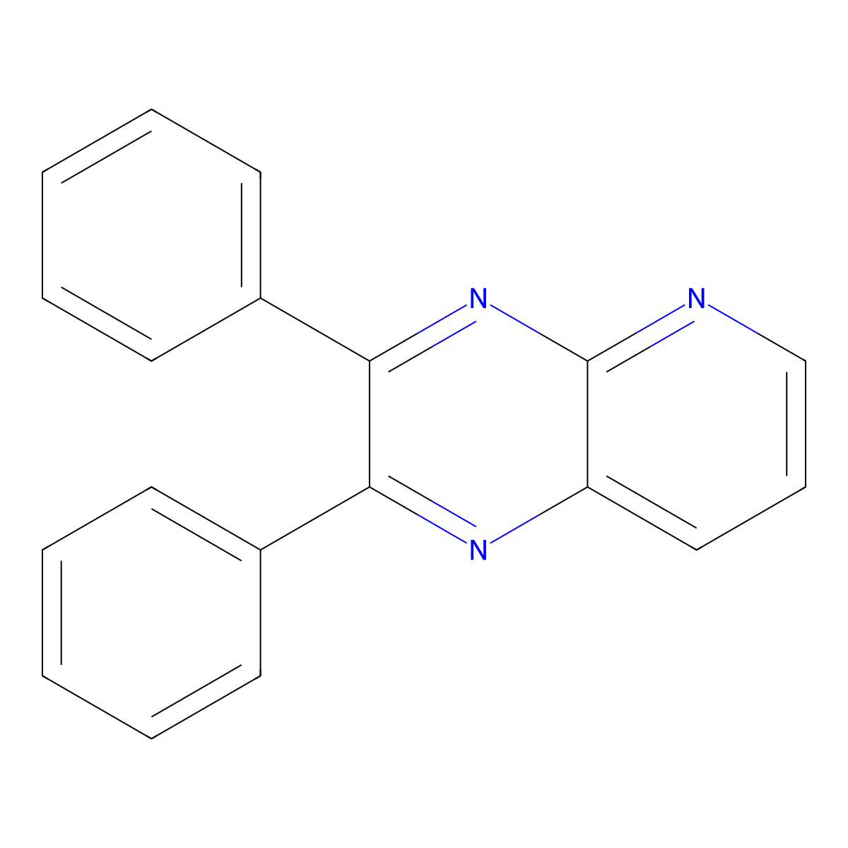 2,3-Diphenylpyrido[2,3-b]pyrazine molecular structure, CAS 1232-99-1