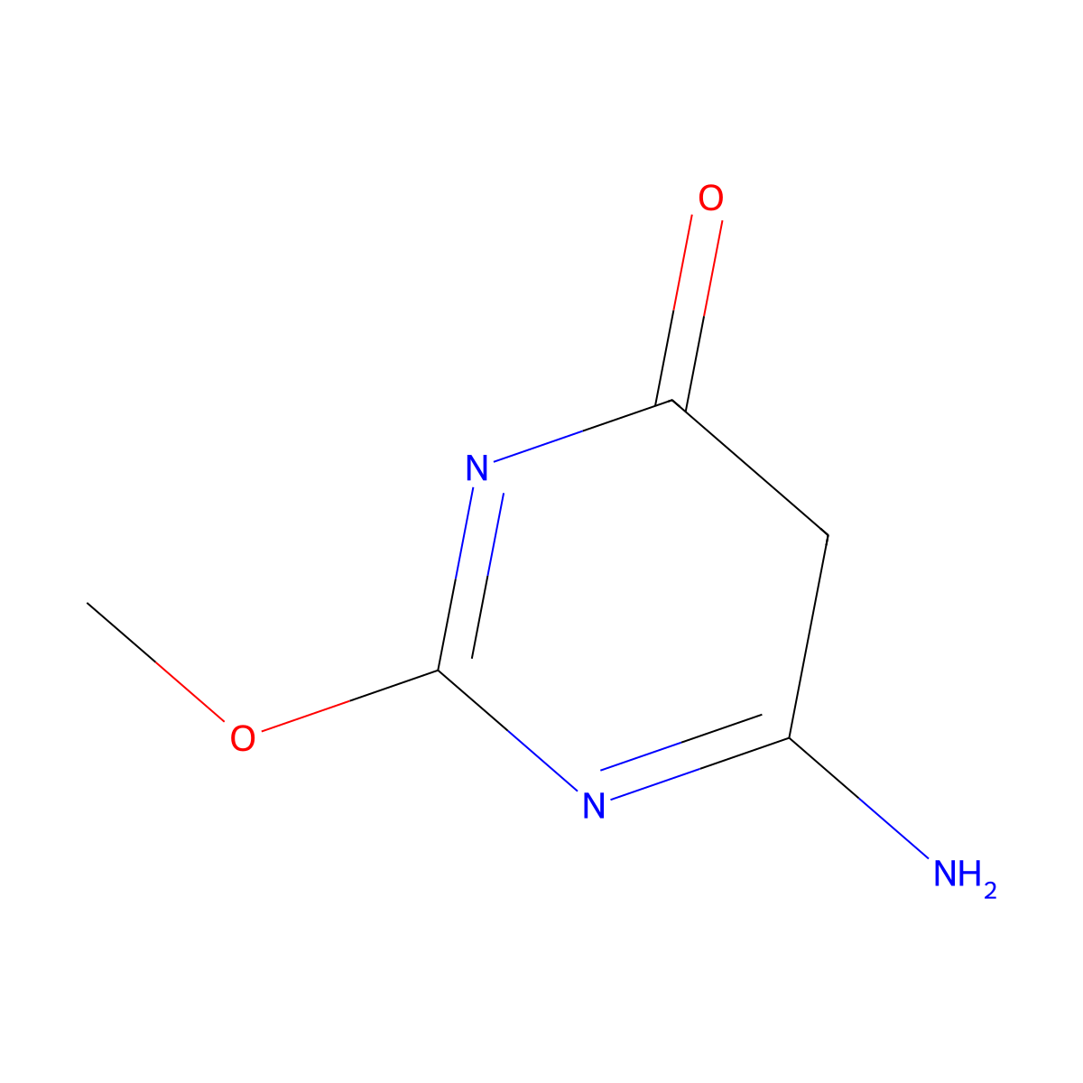 6-amino-2-methoxy-5H-pyrimidin-4-one molecular structure, CAS 123200-86-2