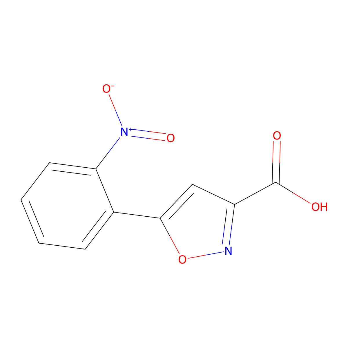 5-(2-Nitrophenyl)-1,2-oxazole-3-carboxylic acid molecular structure, CAS 1232028-11-3