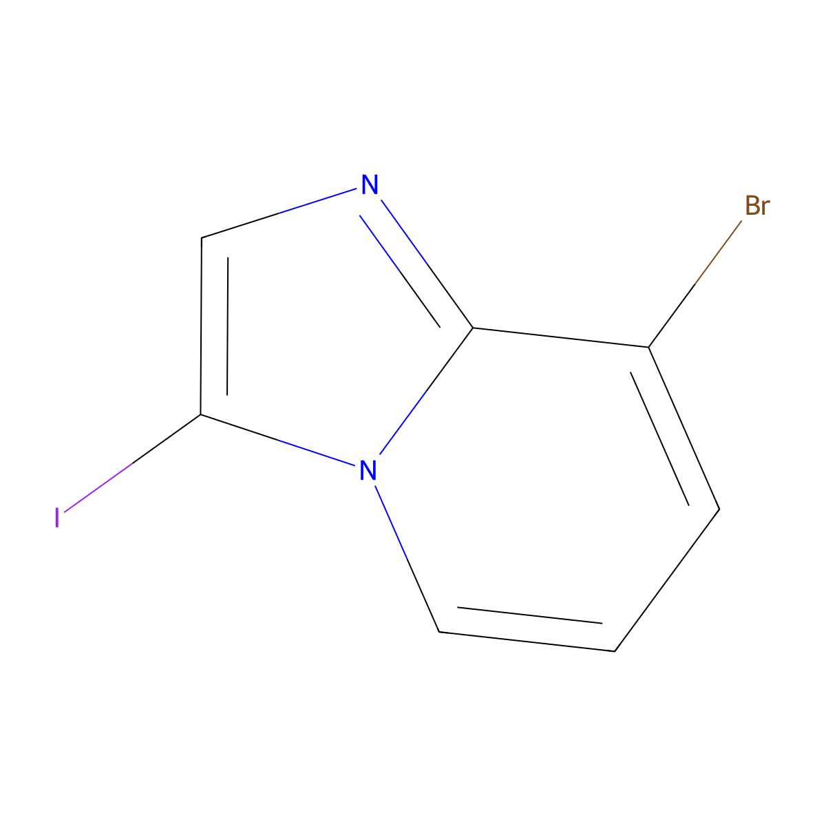 8-Bromo-3-iodoimidazo[1,2-a]pyridine molecular structure, CAS 1232038-69-5