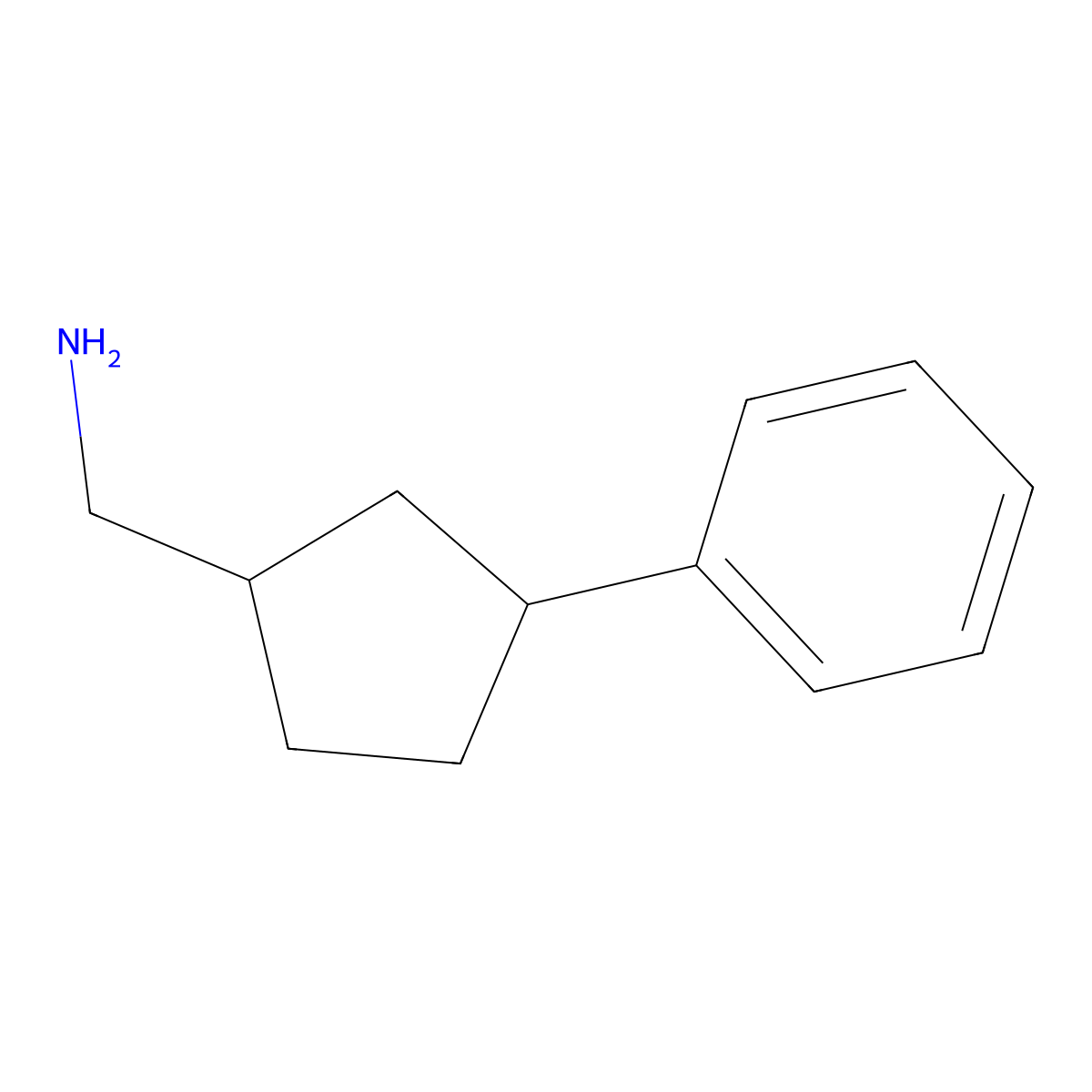 (3-Phenylcyclopentyl)methanamine molecular structure, CAS 1232061-72-1