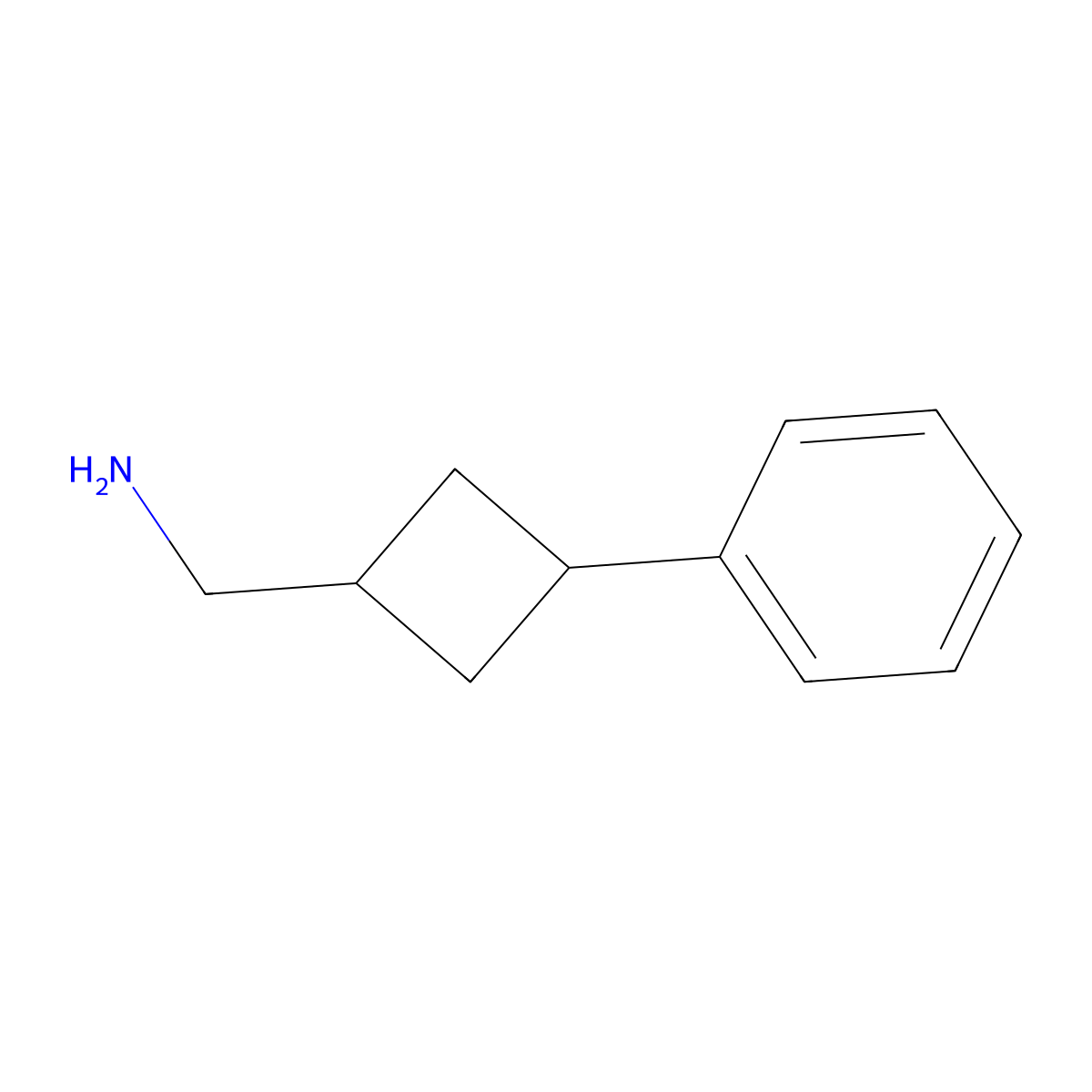 ((1s,3s)-3-Phenylcyclobutyl)methanamine molecular structure, CAS 1232062-11-1
