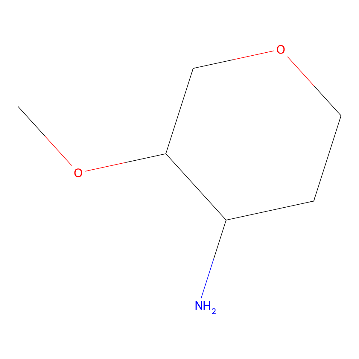 (3S,4S)-3-Methoxyoxan-4-amine molecular structure, CAS 1232064-61-7