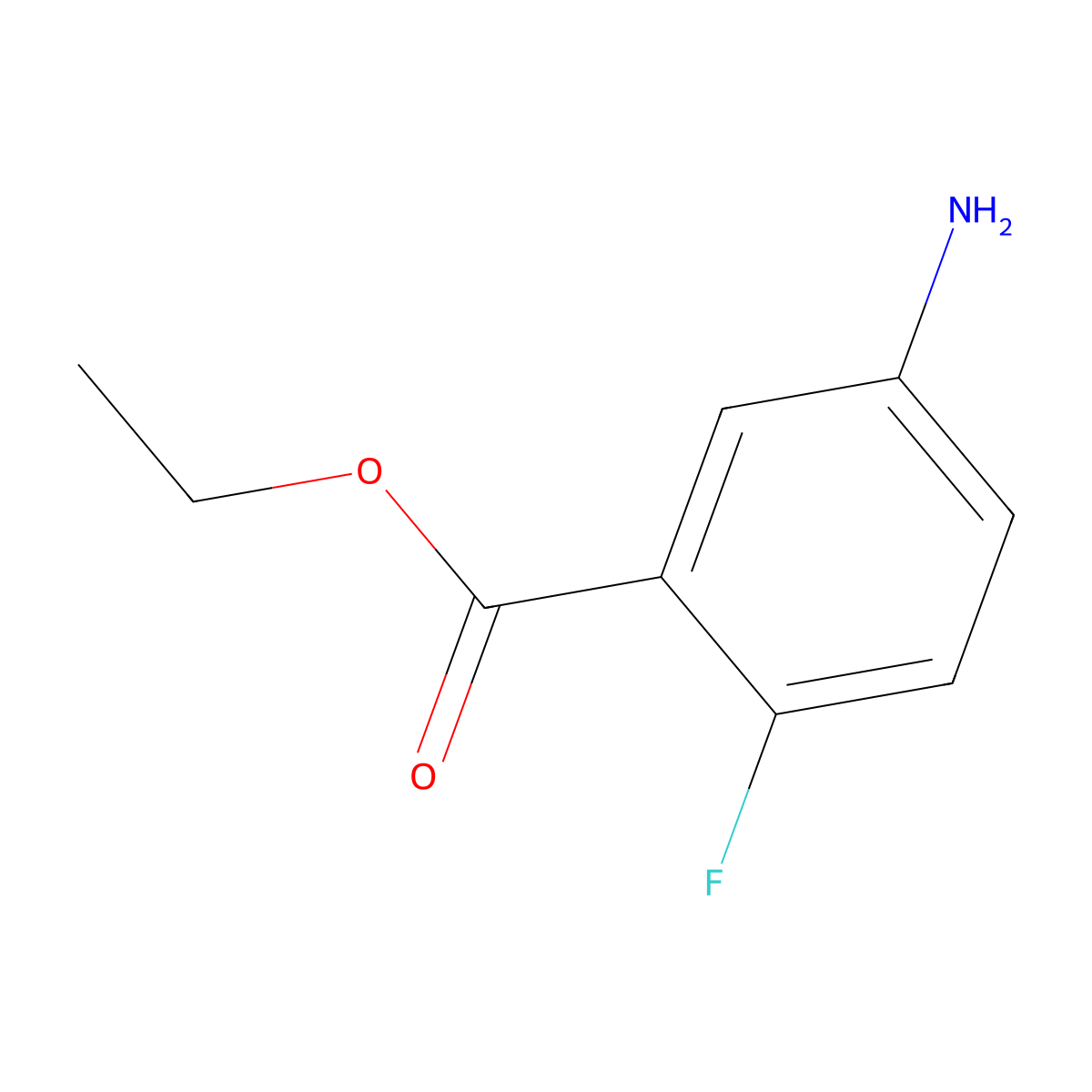 Ethyl 5-amino-2-fluorobenzoate molecular structure, CAS 123207-39-6
