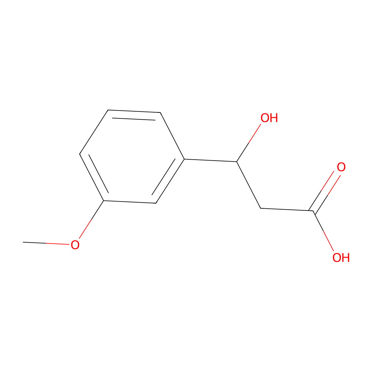 3-Hydroxy-3-(3-methoxyphenyl)propanoic acid molecular structure, CAS 123208-85-5