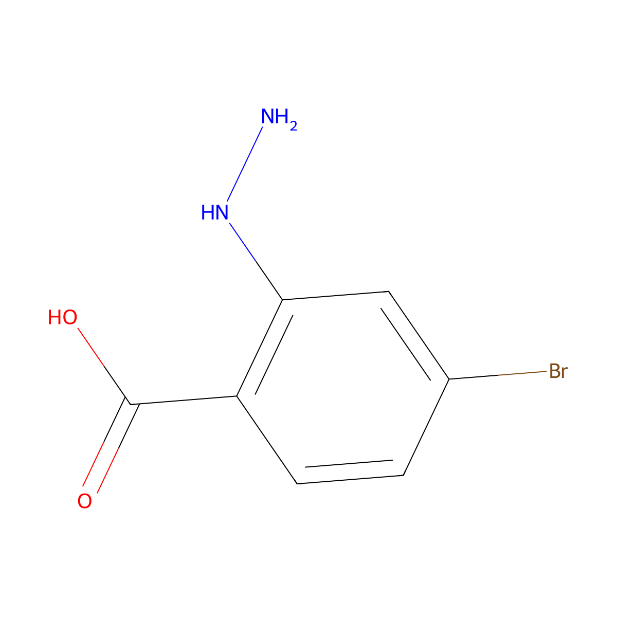 4-Bromo-2-hydrazinylbenzoic acid molecular structure, CAS 1232133-69-5