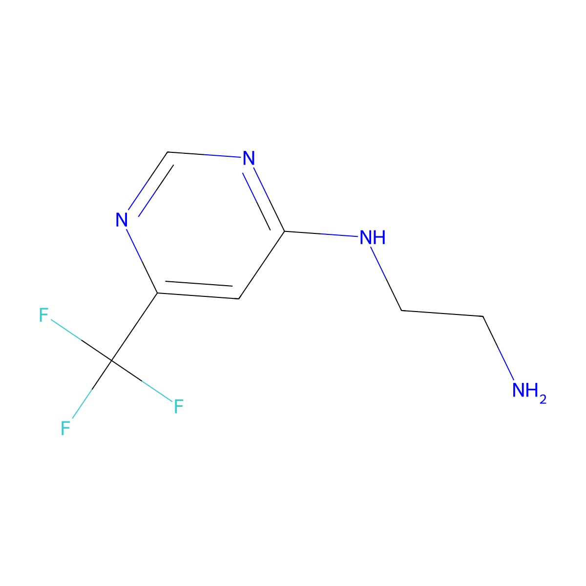 N1-[6-(trifluoromethyl)pyrimidin-4-yl]ethane-1,2-diamine molecular structure, CAS 1232134-17-6