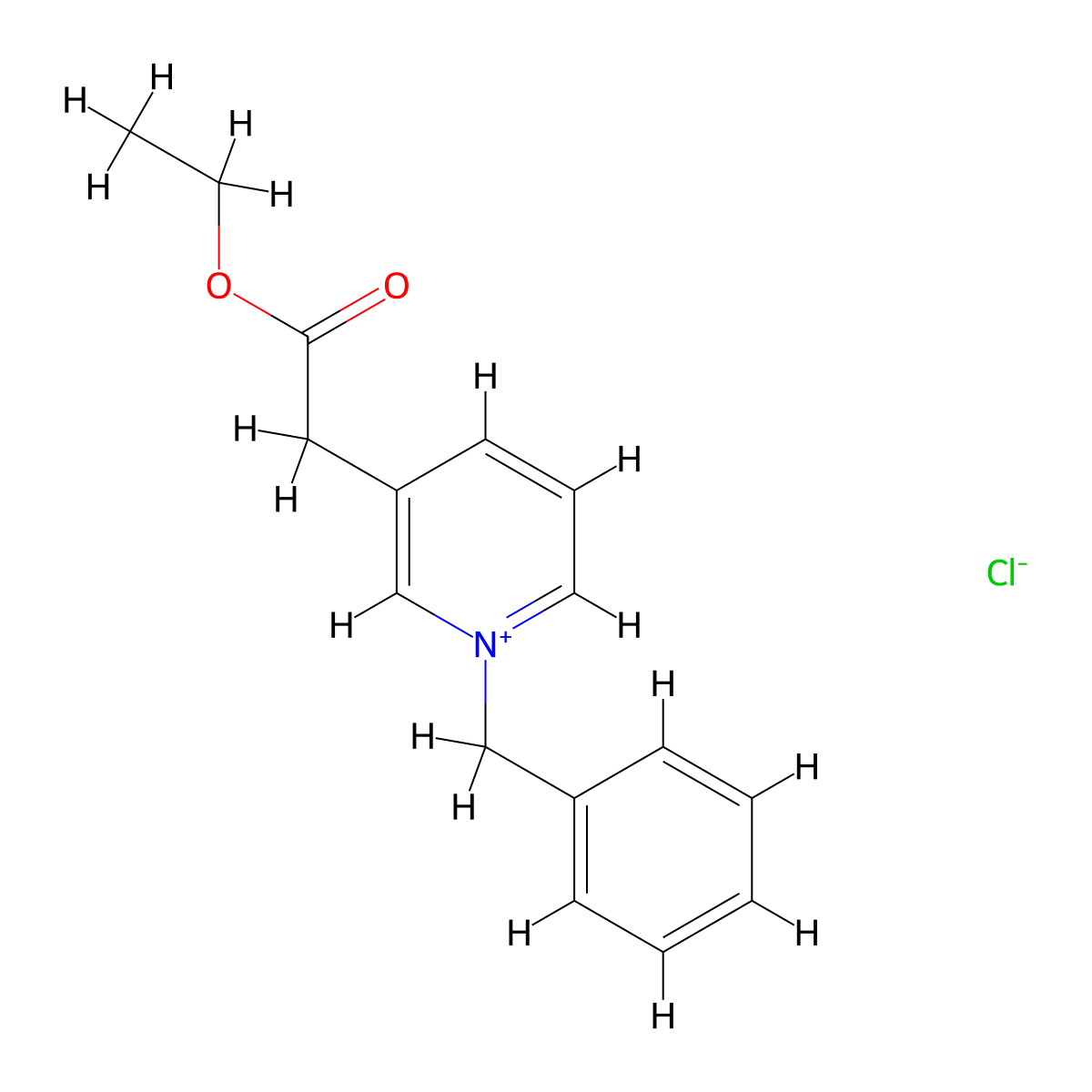 1-Benzyl-3-ethoxycarbonylmethyl-pyridinium chloride molecular structure, CAS 1232140-16-7
