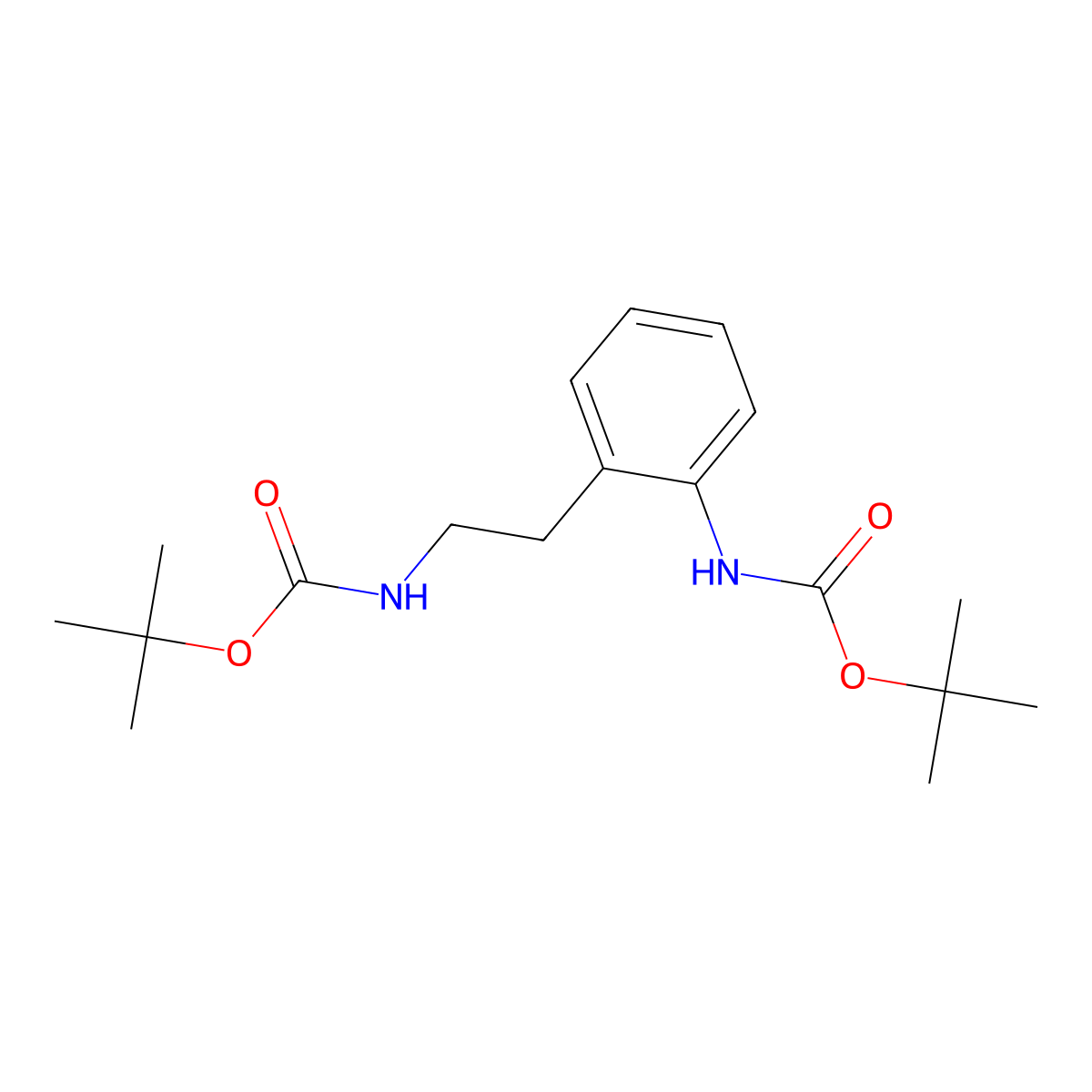Tert-butyl 2'-(boc-aminopheny)ethylcarbamate molecular structure, CAS 1232144-12-5