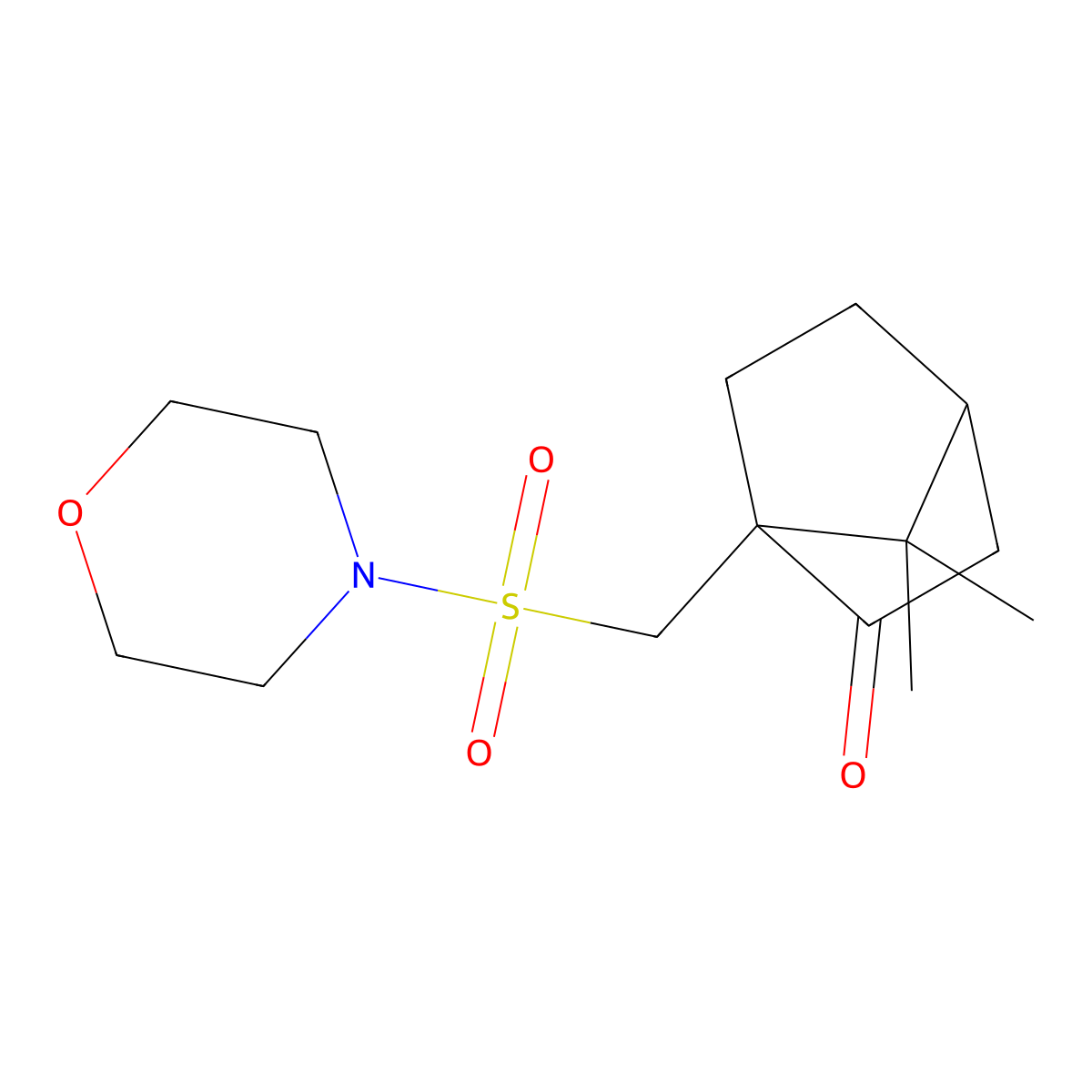 7,7-Dimethyl-1-(morpholine-4-sulfonylmethyl)-bicyclo[2.2.1]heptan-2-one molecular structure, CAS 123218-37-1