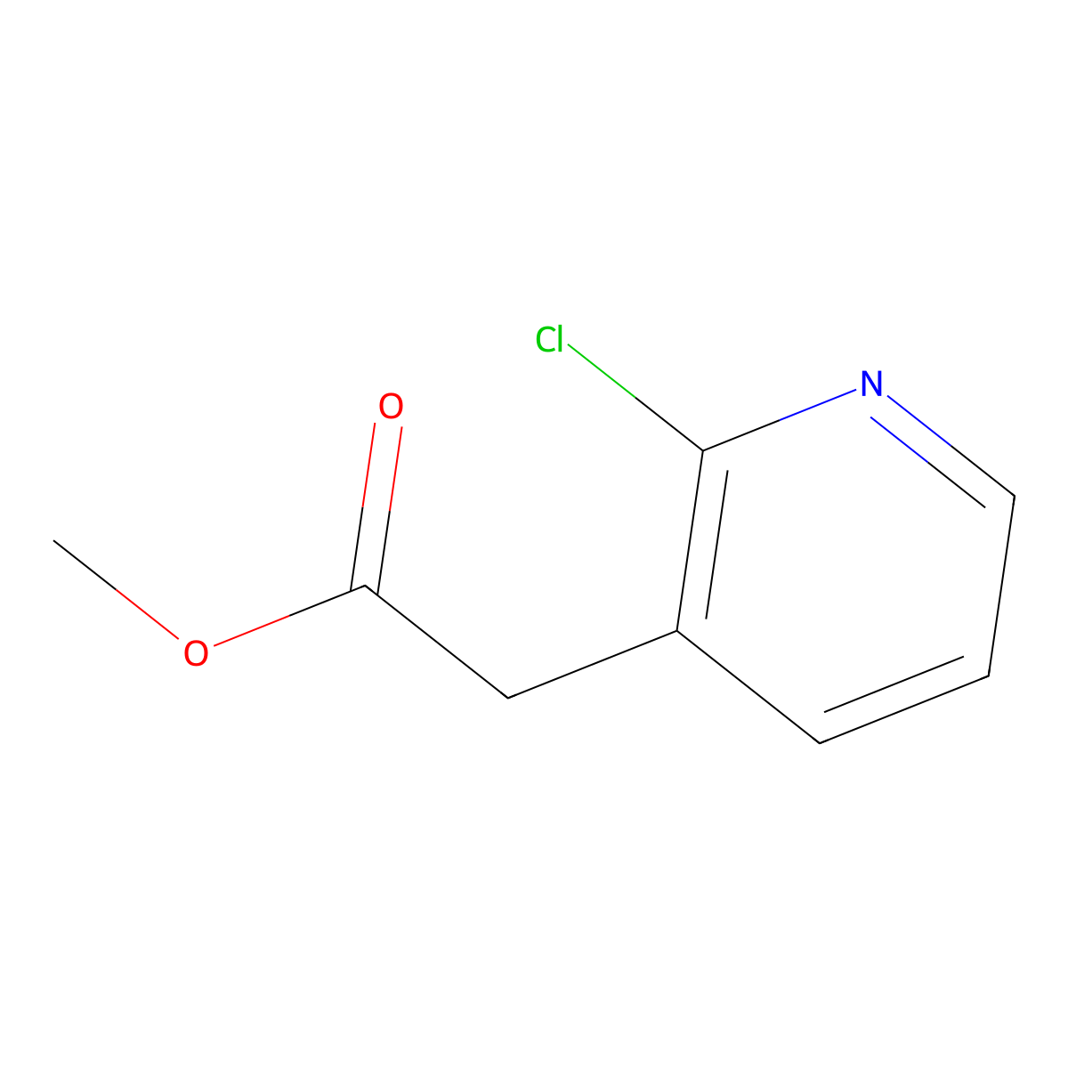 Methyl 2-(2-chloropyridin-3-yl)acetate molecular structure, CAS 123222-09-3