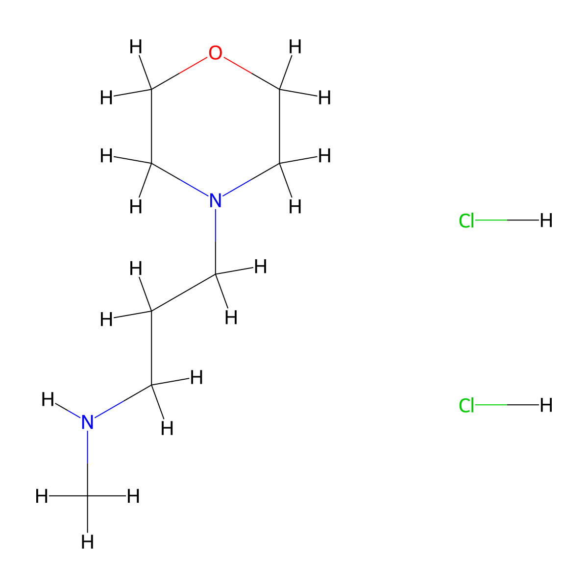 N-Methyl-3-(4-morpholinyl)-1-propanamine dihydrochloride molecular structure, CAS 1232235-23-2