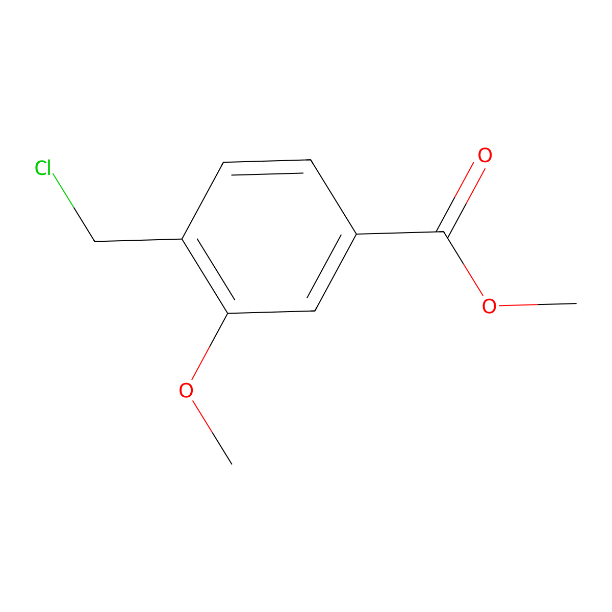 Methyl4-(chloromethyl)-3-methoxybenzoate molecular structure, CAS 123226-34-6