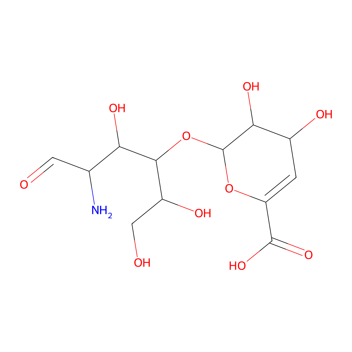 Heparin disaccharide IV-H molecular structure, CAS 123228-39-7