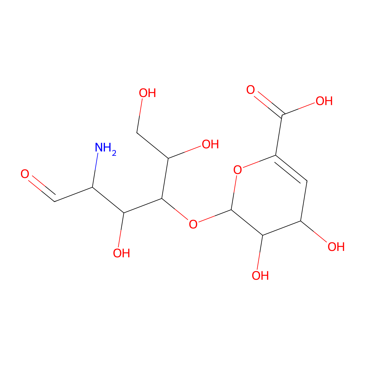 Heparin disaccharide IV-H molecular structure, CAS 123228-39-7