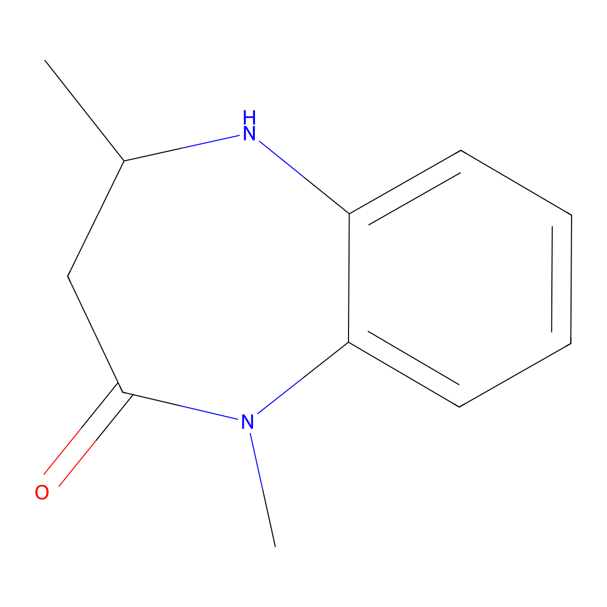 1,4-dimethyl-2,3,4,5-tetrahydro-1H-1,5-benzodiazepin-2-one molecular structure, CAS 123228-94-4