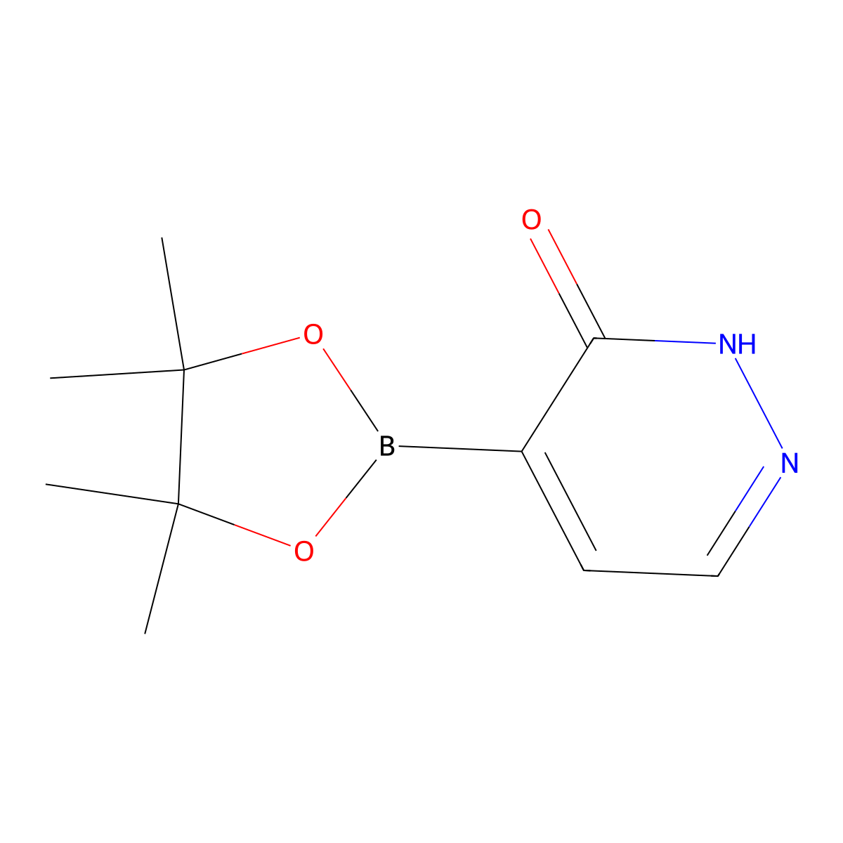 4-(4,4,5,5-Tetramethyl-1,3,2-dioxaborolan-2-YL)pyridazin-3(2H)-one molecular structure, CAS 1232361-90-8