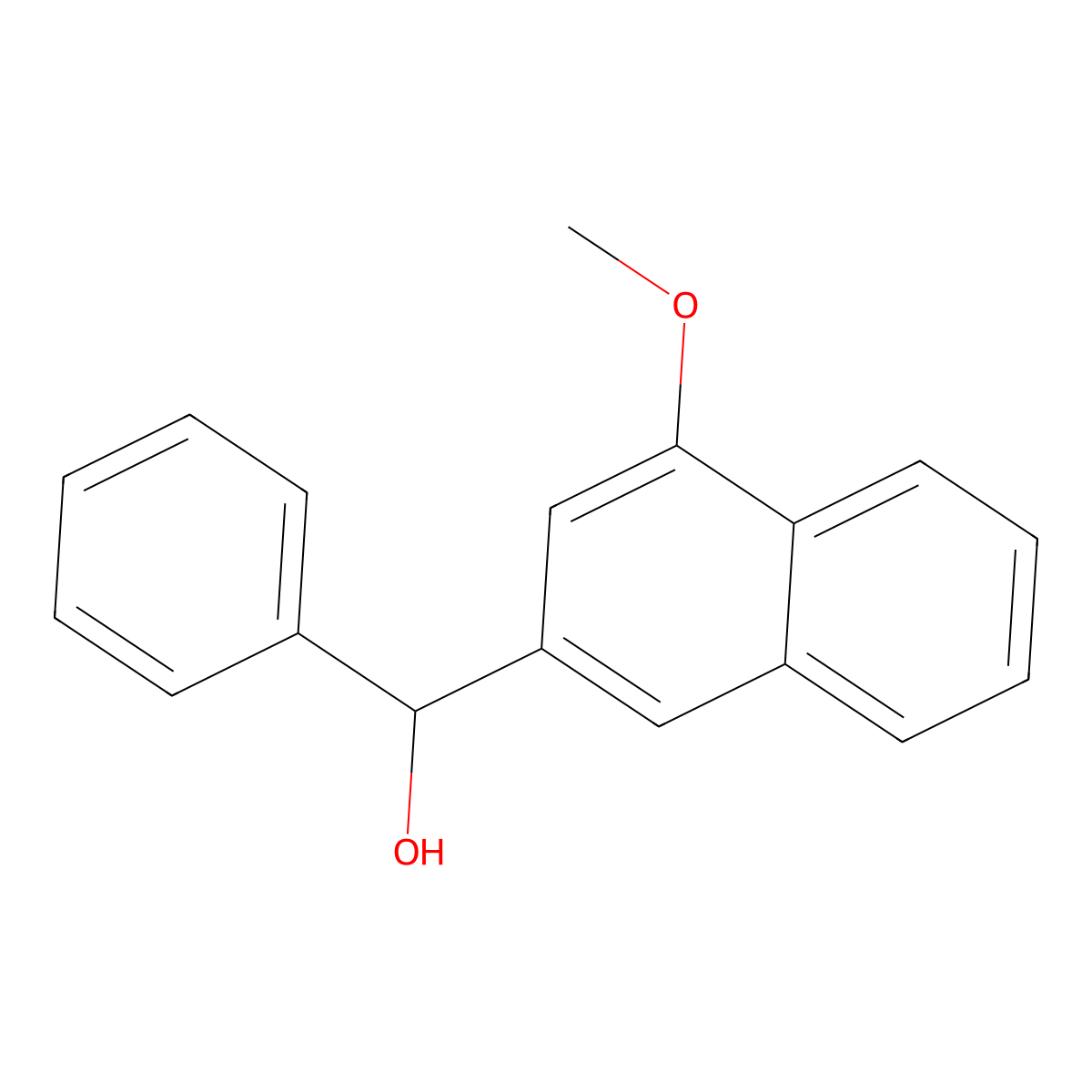 (4-Methoxynaphthalen-2-yl)(phenyl)methanol molecular structure, CAS 123239-65-6