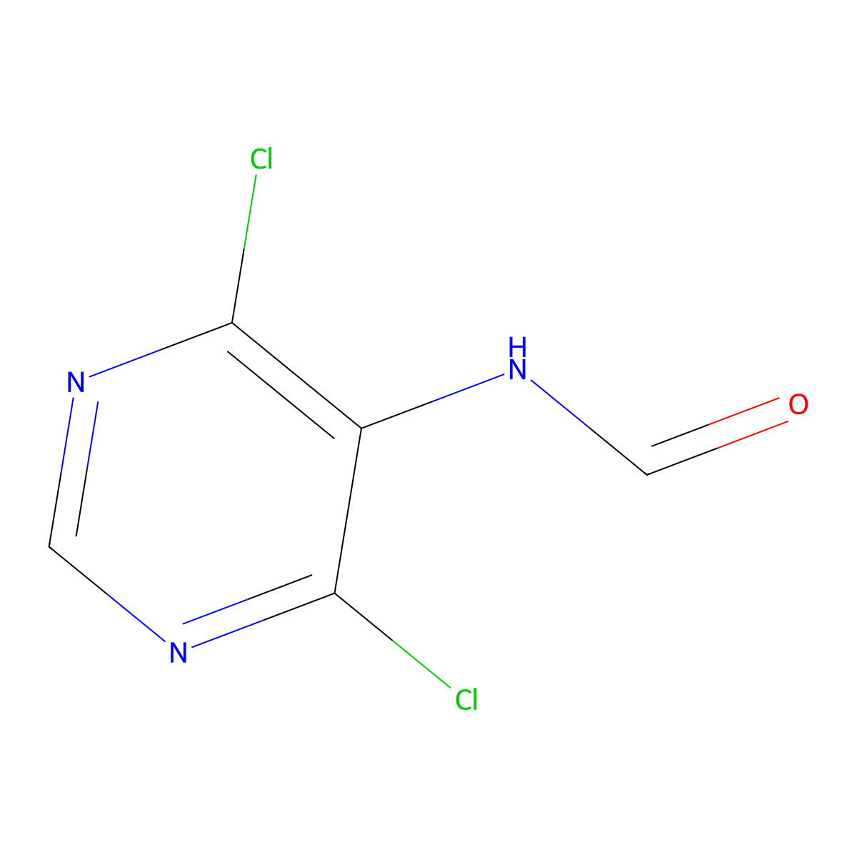 N-(4,6-dichloropyrimidin-5-yl)formamide molecular structure, CAS 123240-66-4