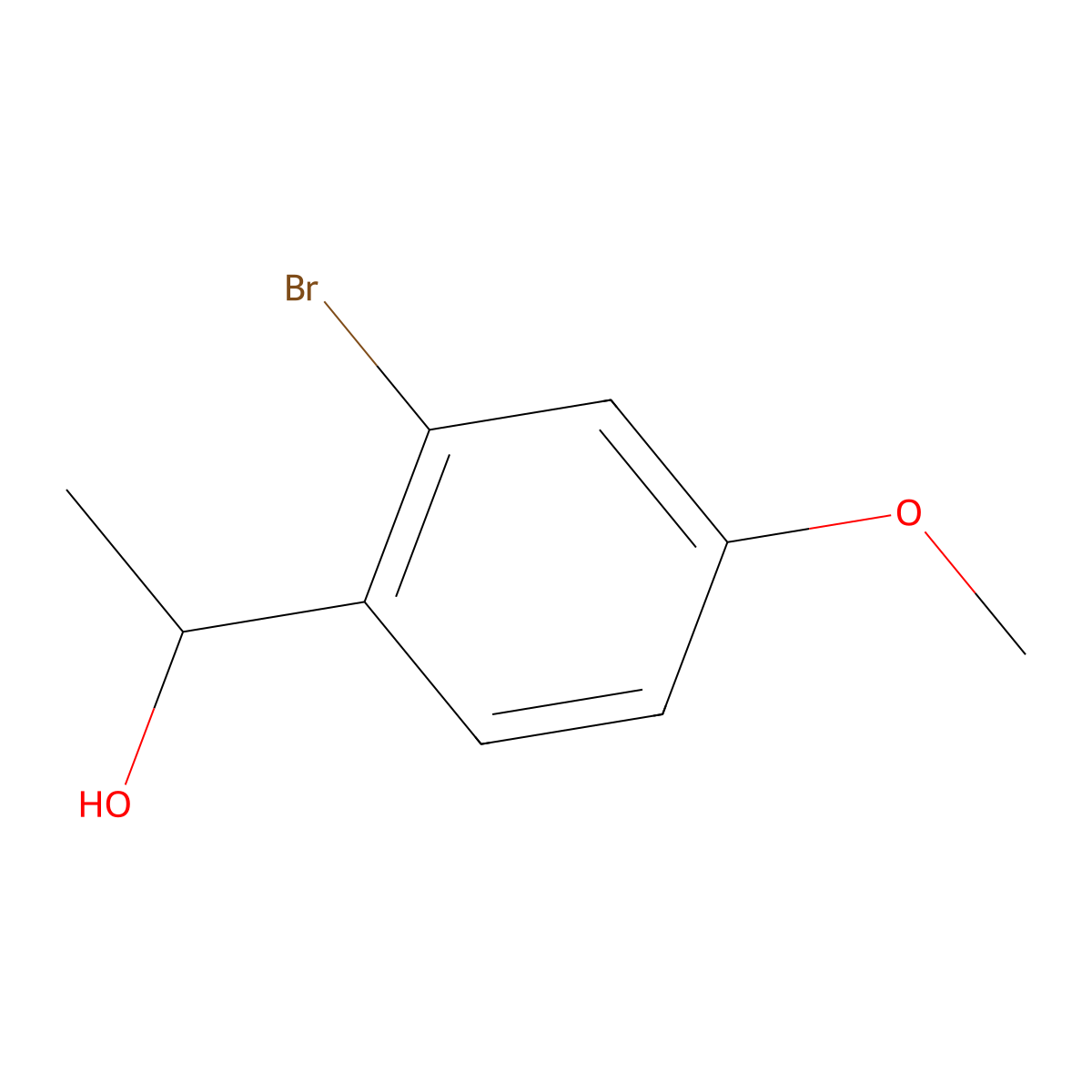 (1R)-1-(2-bromo-4-methoxyphenyl)ethan-1-ol molecular structure, CAS 1232403-71-2