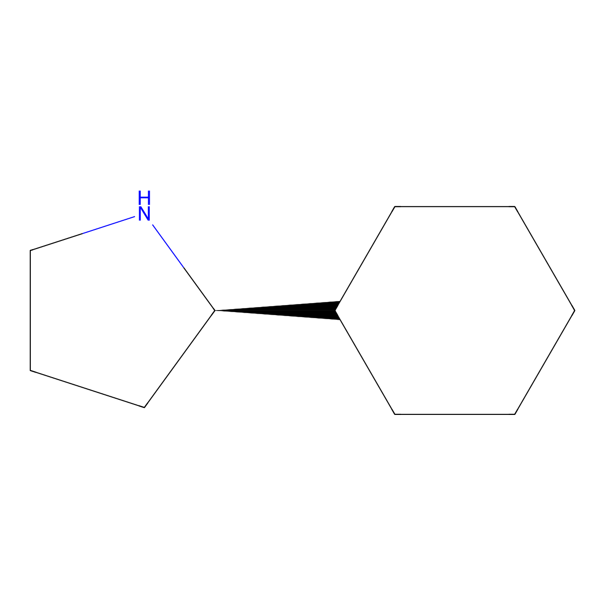 (r)-2-Cyclohexylpyrrolidine molecular structure, CAS 1232403-88-1