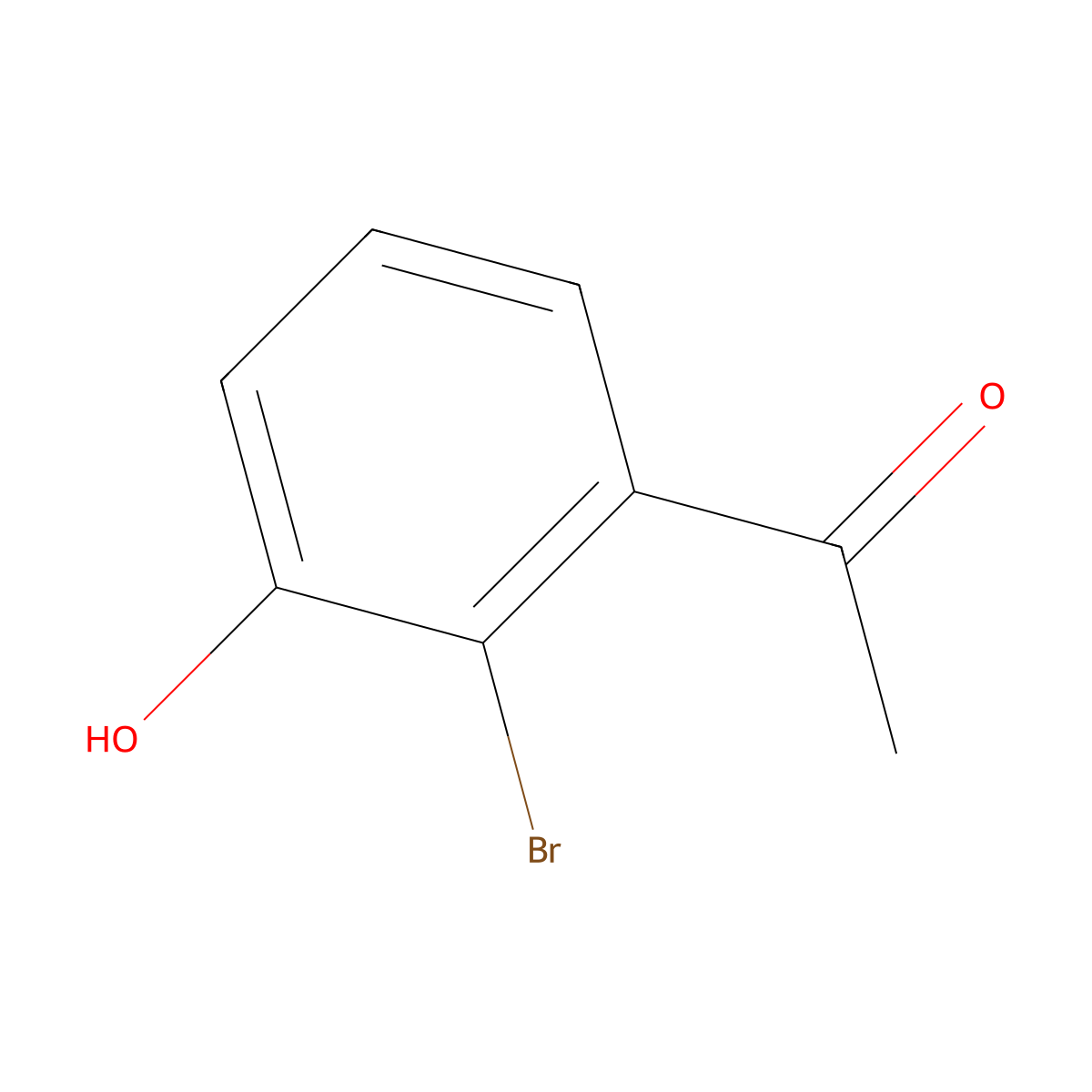 1-(2-Bromo-3-hydroxyphenyl)ethanone molecular structure, CAS 1232407-20-3