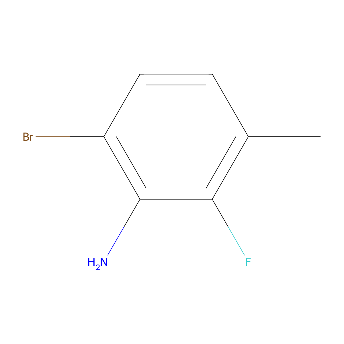 6-Bromo-2-fluoro-3-methylaniline molecular structure, CAS 1232407-25-8