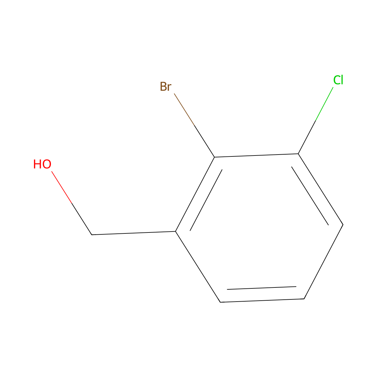 (2-Bromo-3-chlorophenyl)methanol molecular structure, CAS 1232407-29-2