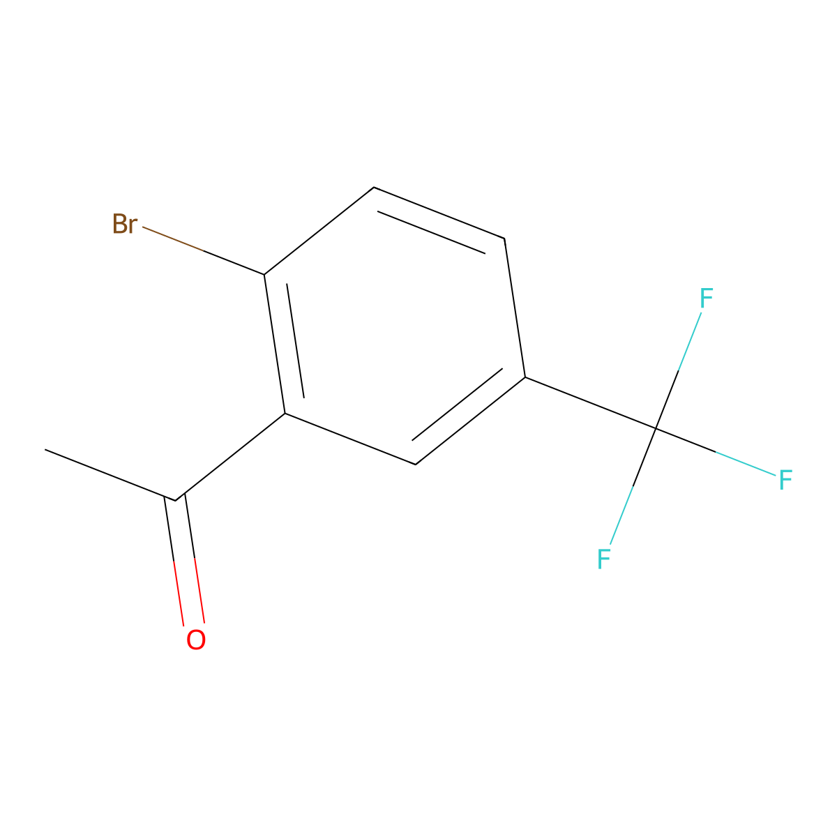 1-[2-Bromo-5-(trifluoromethyl)phenyl]ethan-1-one molecular structure, CAS 1232407-41-8